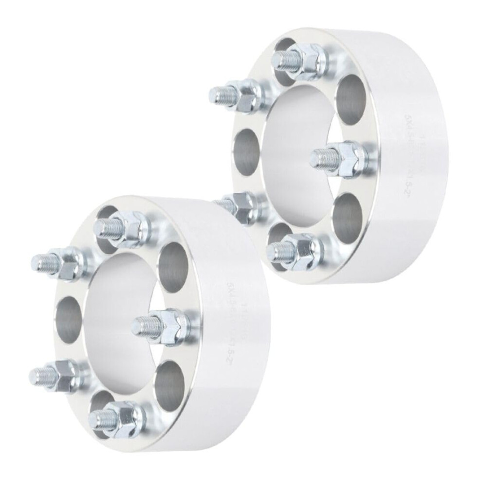 2 Inch 5X4.5 Wheel Spacers Pair For Toyota Rav4 Tacoma Honda Crv Wider Stance Upgrade Silver 9174973723523