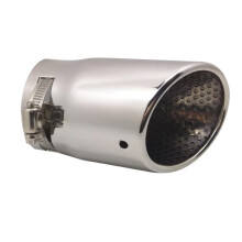 Stainless Steel Car Exhaust Tip for Jeep Wrangler, Corrosion Resistant Slant Cut Tailpipe, Universal Fit