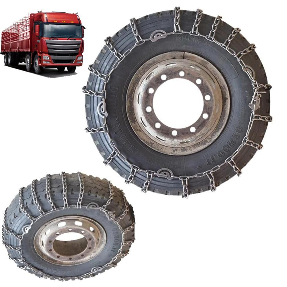 Truck Tire Chains 9Mm Twisted Link Heavy Duty Steel For Semi And Pickup Trucks Enhanced Snow Traction 9053599213116