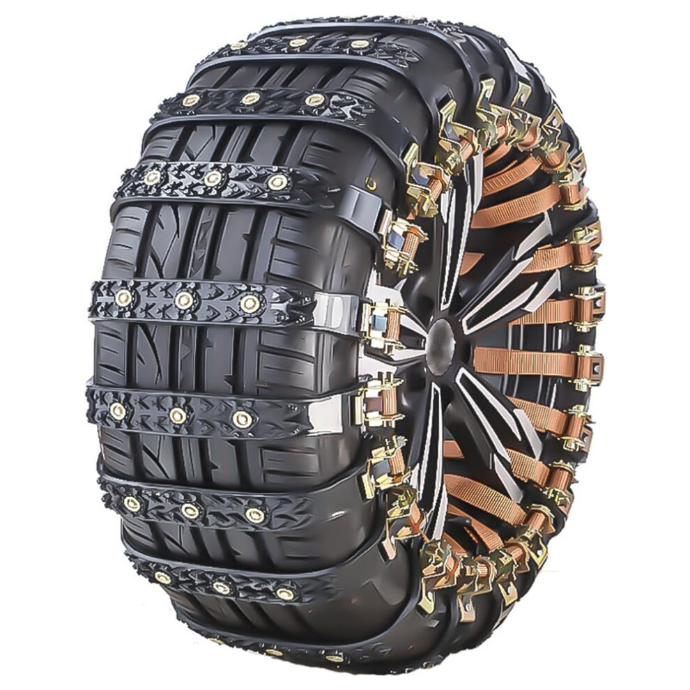 8Pcs Snow Chains For Toyota Corolla 20072012, Antiskid Tire Traction, Low Temp Resistant, Reusable Black 9174973723790