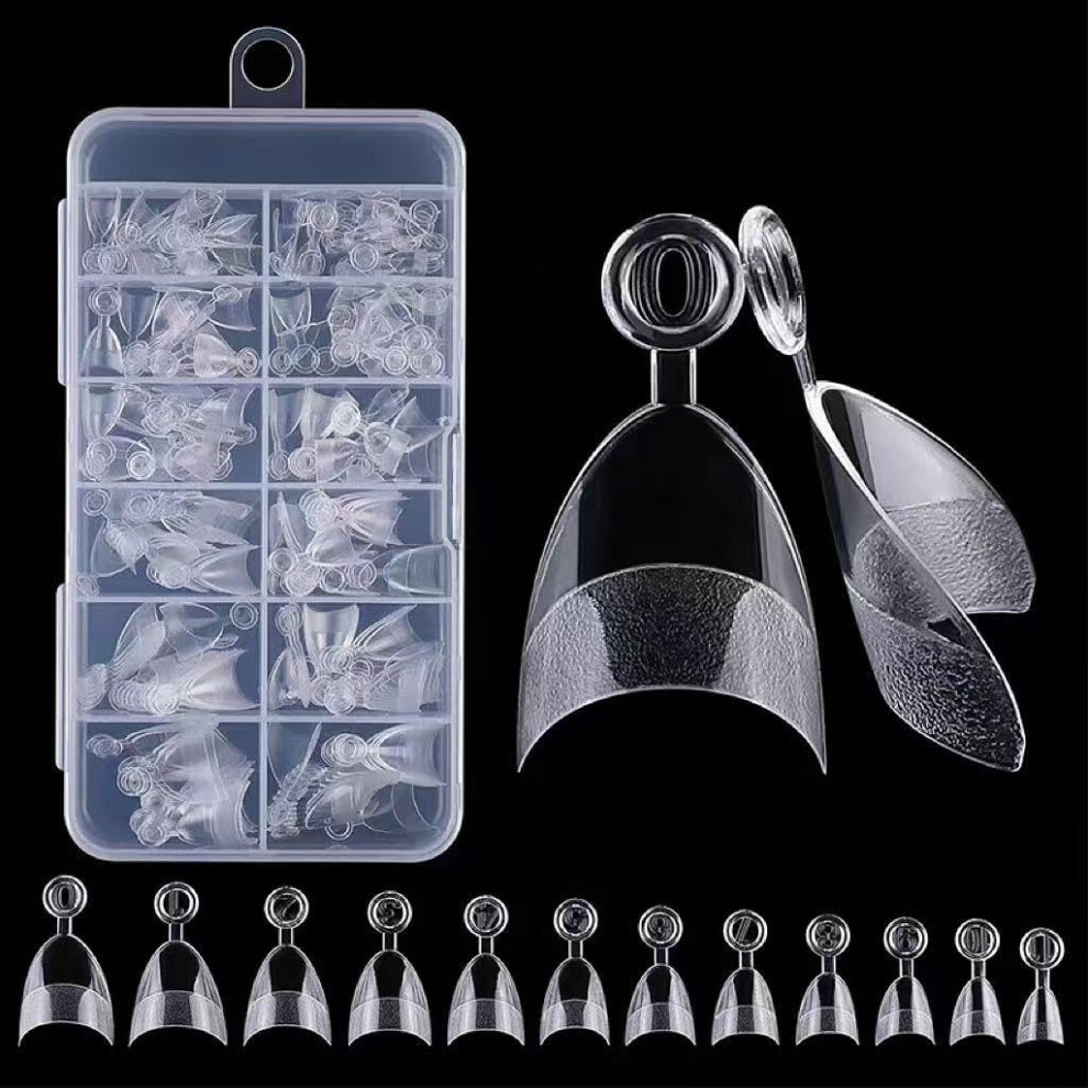 Press On Nails 600pcs Clear Short Square Almond Acrylic Nail Tips Half Cover for Extensions