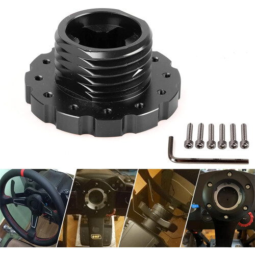 Sim Racing Steering Wheel Adapter for Thrustmaster T300 T500 TSPC TSXW, Quick Install Black 2