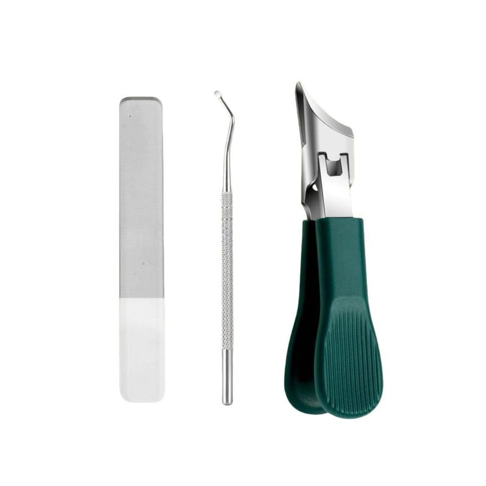 Toenail Clippers for Thick and Ingrown Nails, Professional Stainless Steel Curved Blade Trimmer
