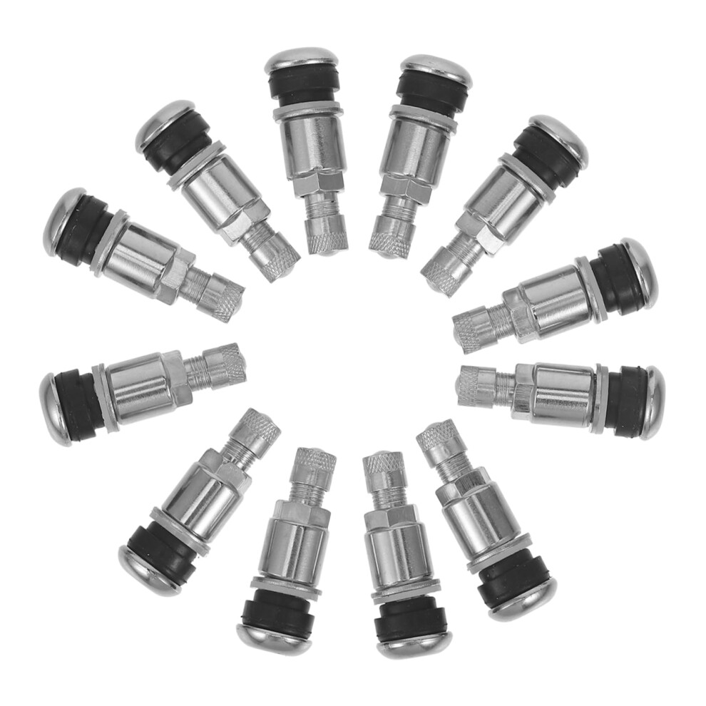 12Pcs Tubeless Tire Valve Stems Car Replacement Kit Reliable Airtight Seal Durable Easy Install 9053599213352