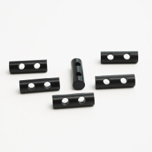 6Pack 1 Inch Ferro Rod Fire Starter with Double Holes for Camping and Survival, 5400F Sparks