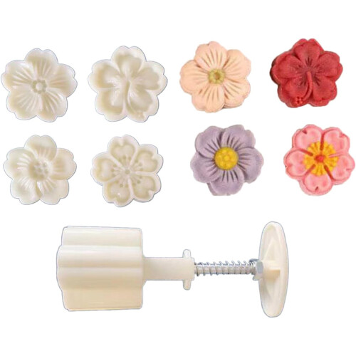 Cookie Press Set for Pastries and Biscuits, Flower Shape Cutter, Precision Dough Shaping Tool 1