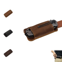 Horizontal Leather Knife Sheath for Belt with Durable Construction, Camping Pocket Knife Holder Coffee