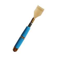 Telescoping Back Scratcher with Massager, Extendable Stainless Steel Itch Relief Tool, Blue
