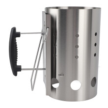 Stainless Steel Charcoal Chimney Starter for BBQ Camping, Fast Ignition and Even Heat Distribution