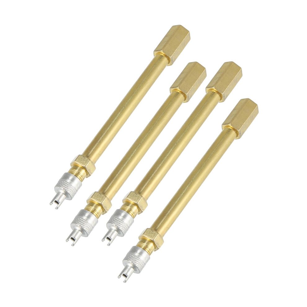 4 Pack 100Mm Brass Tire Valve Extension Adapter Long Stem Extenders For Car Truck Motorcycle 9053599213611