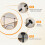 Ceiling Hanging Bathroom Mirror Round Vanity with ExplosionProof Glass Black Frame 15.7' 3