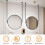 Ceiling Hanging Bathroom Mirror Round Vanity with ExplosionProof Glass Black Frame 15.7' 4