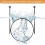 Ceiling Hanging Bathroom Mirror Round Vanity with ExplosionProof Glass Black Frame 15.7' 5