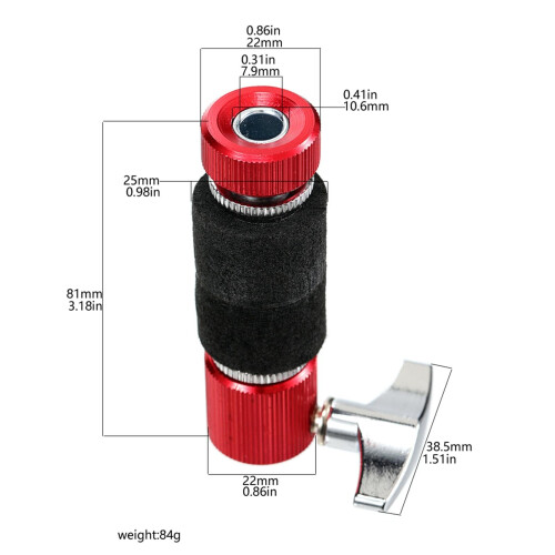 Red Hi Hat Clutch Heavy Duty Drum Hardware Secure Cymbal Mounting Quick Installation 2