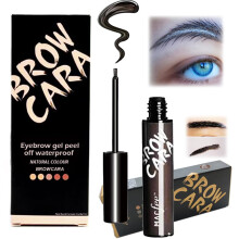 Eyebrow Tattoo Gel Waterproof Tint Kit with Stencils, 3–7 Day Long Lasting, Pale Gray Black