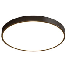 LED Ceiling Light Flush Mount Fixture, 60cm Round, ThreeColor Temperature, Energy Saving, Black or White for Hallway, Bedroom, Stairwell