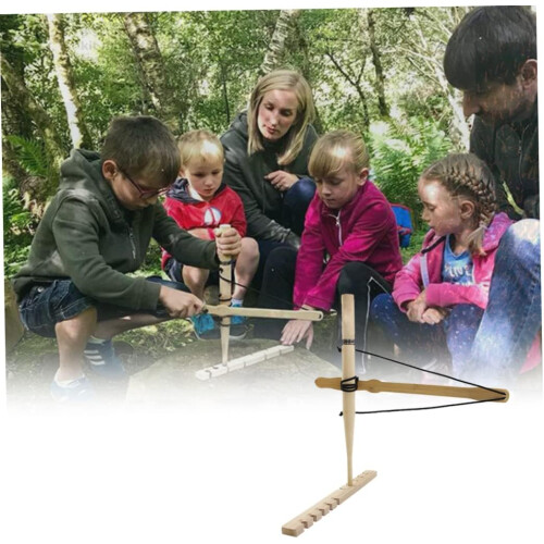 Fire Starter Kit Bow Drill Primitive Wood Survival Training Outdoor Emergency Practice Tool 1