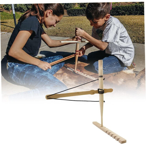 Fire Starter Kit Bow Drill Primitive Wood Survival Training Outdoor Emergency Practice Tool 2