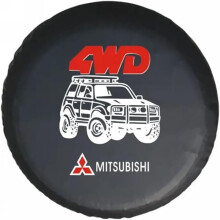 17in Spare Tire Cover for Mitsubishi Pajero Montero Shogun, Weatherproof UV Protection Wheel Cover