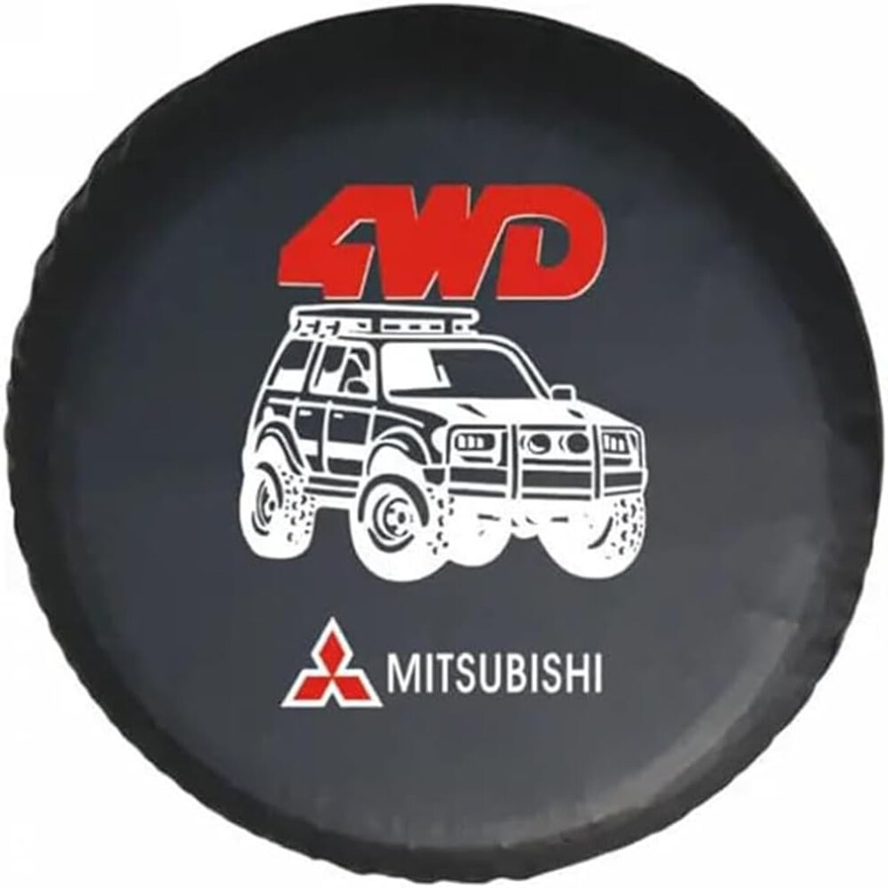 17In Spare Tire Cover For Mitsubishi Pajero Montero Shogun, Weatherproof Uv Protection Wheel Cover 9053599214540