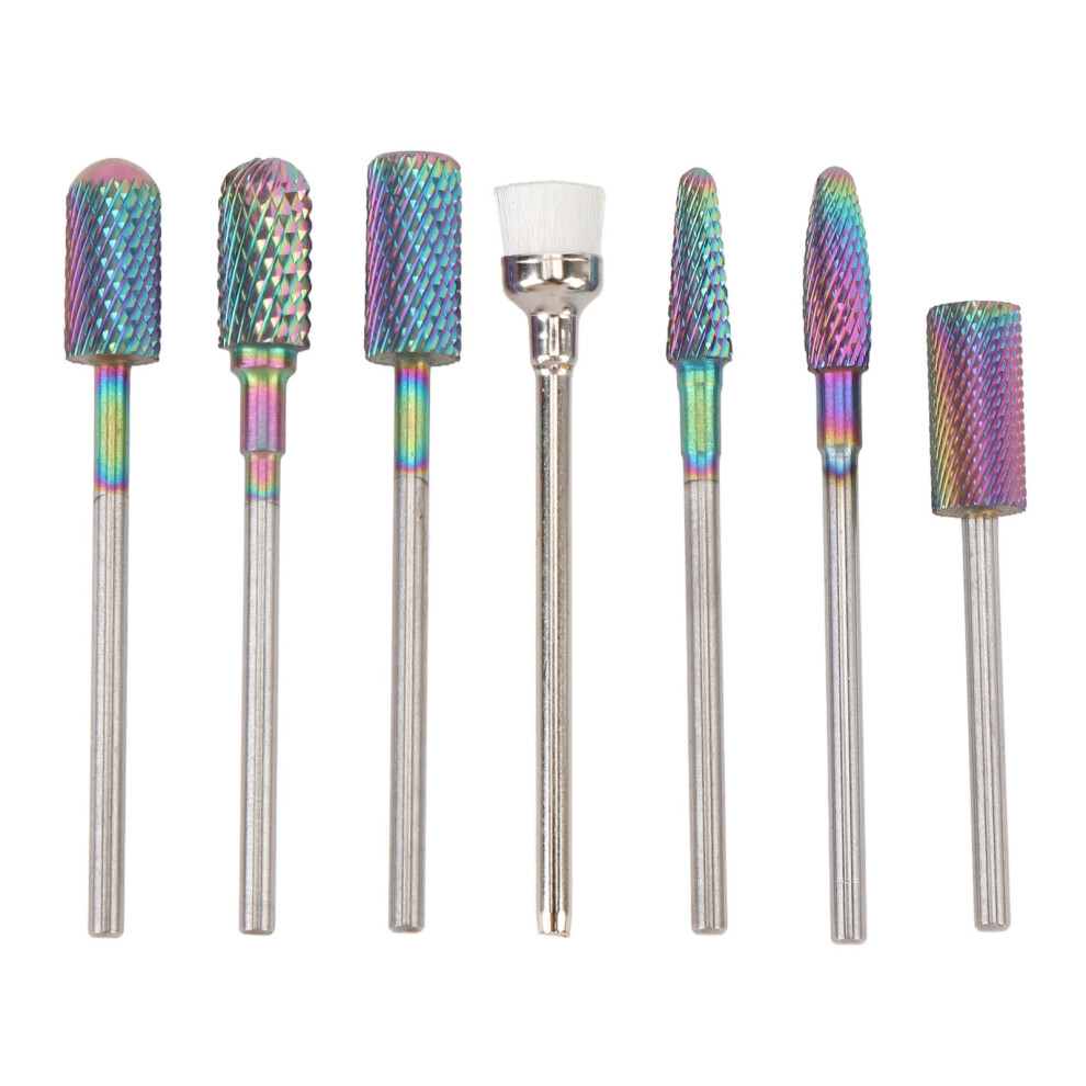 7pcs Tungsten Carbide Nail Drill Bits Set for Acrylic Gel Nails Remover