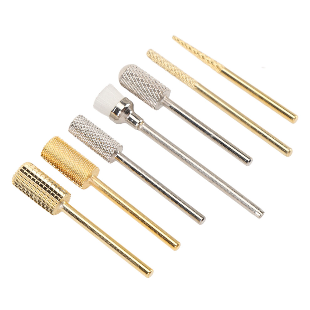 7pcs Tungsten Steel Nail Drill Bits Set for Gel & Acrylic Polish Removal