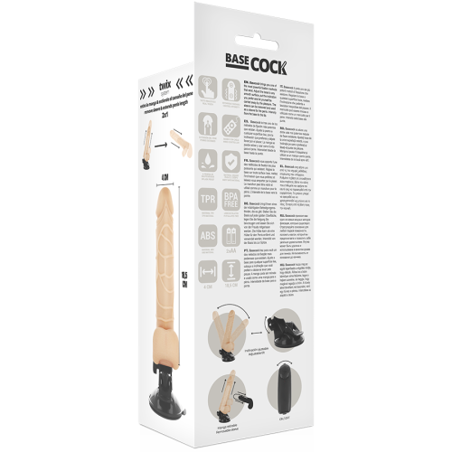 BASECOCK Vibratore Realistico Nero 1