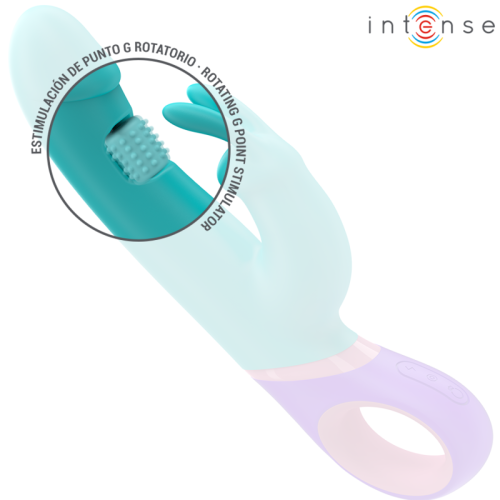 INTENSE - MONICA RABBIT VIBRATOR WITH ROTATING G-SPOT STIMULATOR BLUE 2