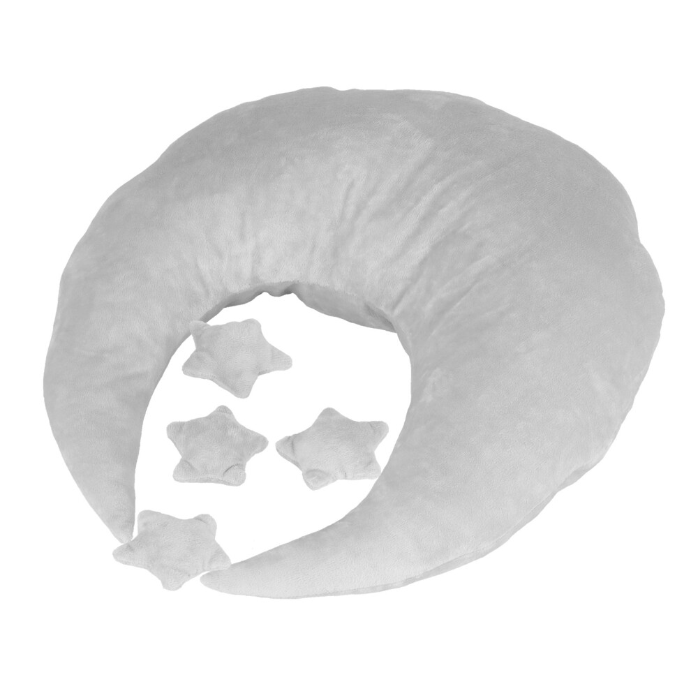 Cute Baby Moon Pillow For Newborn Photos 40X20cm Grey 8181390606941