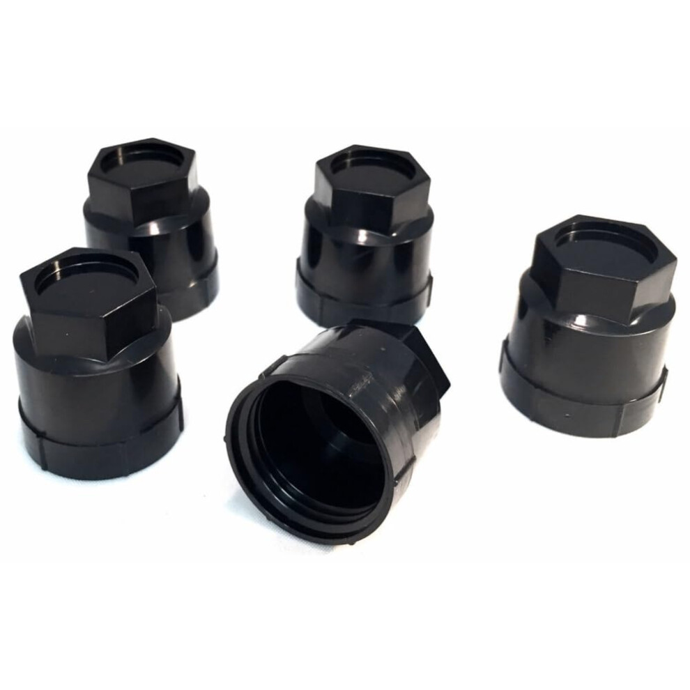 Set Of 5 Plastic Lug Nut Covers Lnc356 For Chevy Camaro Corvette Pontiac Firebird Black 9174973727095