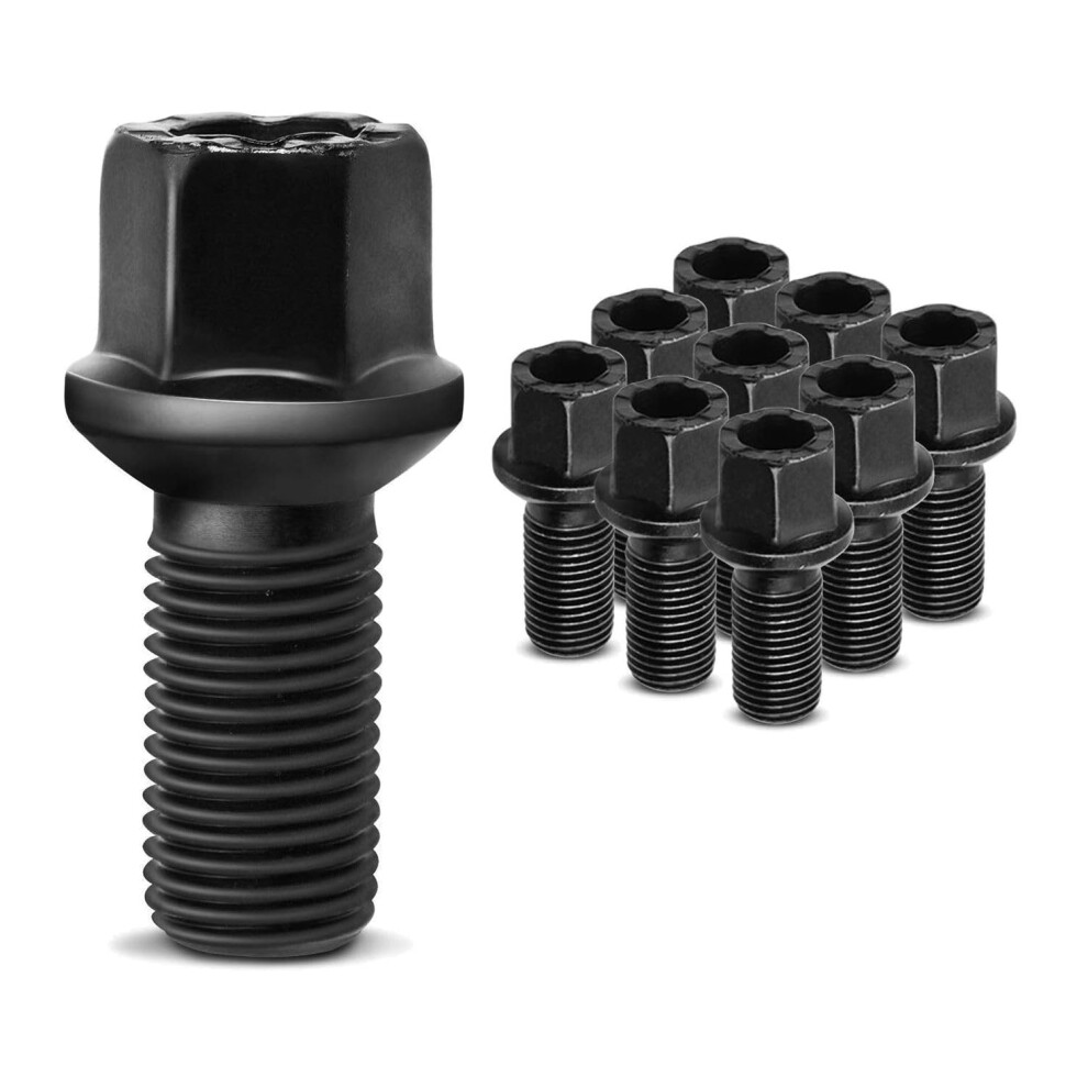 M14x1.5 Wheel Lug Studs Pack Of 10 Front Rear Replacement For Vw Atlas Jetta Golf Tiguan 9174973727156