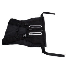 Wasserdichte, hochsichtbare Polyester-Reflexweste für Wandern & Radfahren, Schwarz