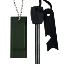Fire Starter Kit with Ferro Rod, Fast Spark Ignition and Whistle for Camping Hiking Survival
