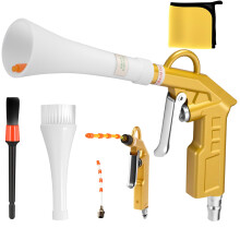 Car Detailing Air Blow Gun with Brush,  Pressure Air Compressor Cleaner for Interior and Exterior