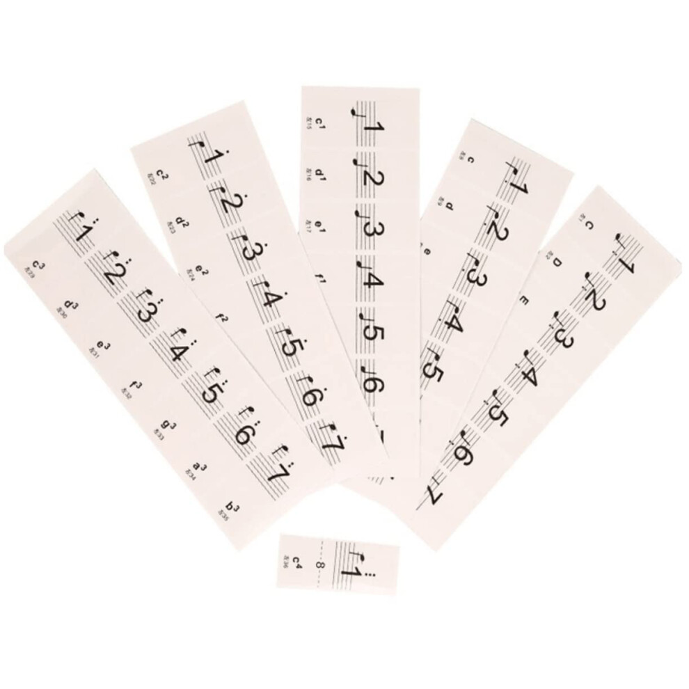 Transparent Piano Key Stickers For Beginners, Reusable Keyboard Note Labels For Easy Learning 9113335859616