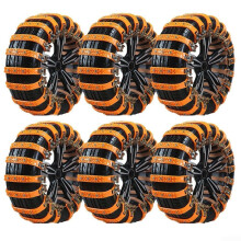 Snow Chains for Cars SUV Truck, All Season AntiSkid Tire Chains 165265mm, Heavy Duty TPU Steel, Quick Install 6pcs