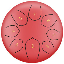 Steel Tongue Drum 8 Inch 8 Notes Handpan with Mallets Accurate Color E for Meditation and Music