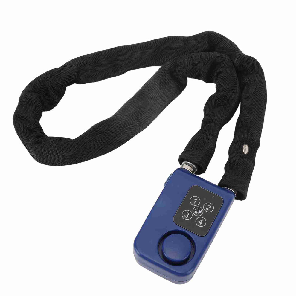 Anti-Theft Chain Lock With 110Db Alarm, 80Cm, Waterproof Blue 8751383639210
