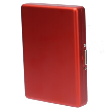Étui à cigarettes en alliage d'aluminium rouge 2,29 oz voyage