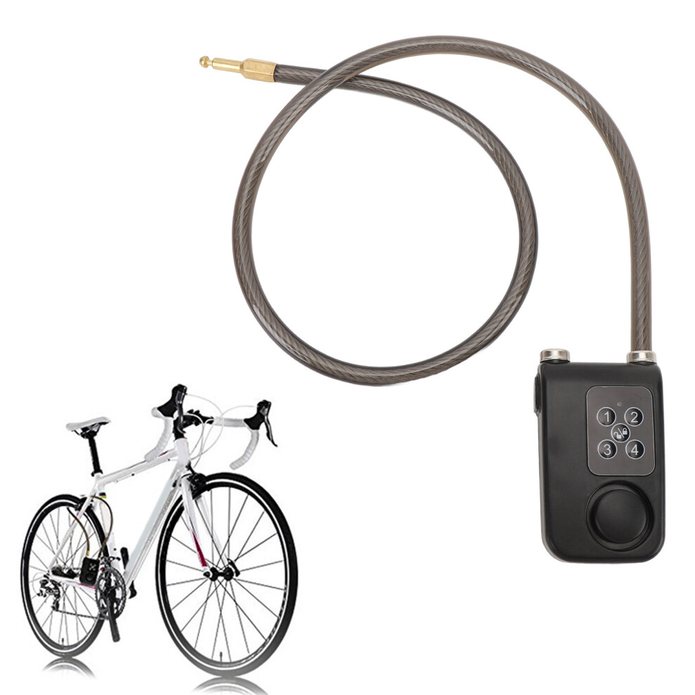 Secure Keyless Motorcycle Alarm Lock, 110Db, Rainproof, 80Cm Steel Rope Black 6911383639319