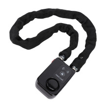 Waterproof Smart Anti-Theft Chain Lock for Bikes & Motorcycles, 80cm, Black