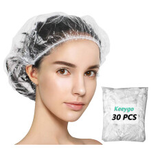 Disposable Shower Caps 30 Pack Waterproof Thick Hair Caps for Women Travel and Hotel Use