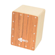 Brown Wooden Cajon Drum with Rich Wood Finish, Warm Natural Sound, Ideal for Beginners Home Party