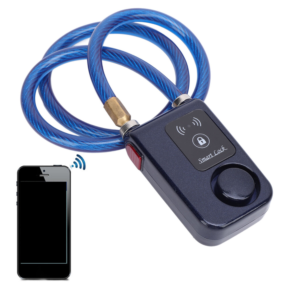 Tooth Motorcycle Lock Ip44 Water-Resistant Vibration Alarm Blue 9411383639533