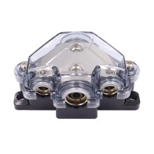 Car Amplifier Power Distribution Block with Multiple Gauge Outputs and Flame Retardant Safety Cover