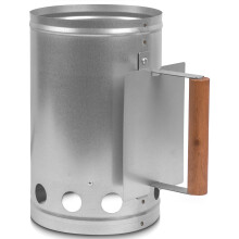 Charcoal Chimney Starter with Insulated Handle for Fast Outdoor BBQ and Camping Cooking