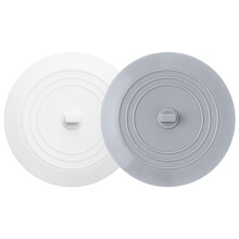 2PCS Bathtub Drain Stopper 5 Inch Silicone LeakProof Universal Shower Kitchen Sink Plug Grey White