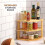 Bamboo Kitchen Organizer Corner Shelf Rack for Counter, SpaceSaving Plate and Bowl Storage 4