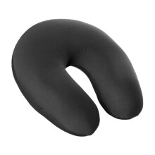 Travel Neck Pillow with 360 Neck Support, Memory Foam Comfort and Breathable Cover, Black