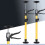 Adjustable Support Pole 2PCS, 88lb, 11-81in, Yellow/Blue 11